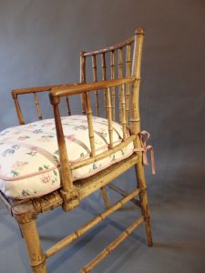 Faux Bamboo Painted Armchair