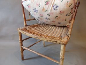 Faux Bamboo Painted Armchair