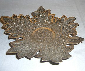 Kashmiri Silver Sweetmeat Dish in the Shape of a Leaf