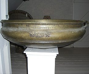 A Very Large Bronze Urli, (Cooking Bowl)