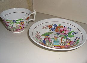 Chinoiserie Teacup and Saucer