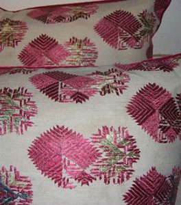 Pair of Lovely Large Swat Valley Embroidered Cushions