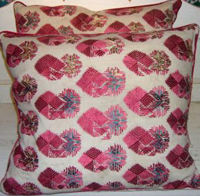Pair of Lovely Large Swat Valley Embroidered Cushions
