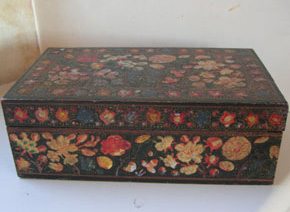 Polychrome Painted Lacquer Box